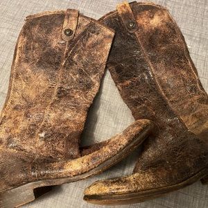Frye distressed womens riding boots